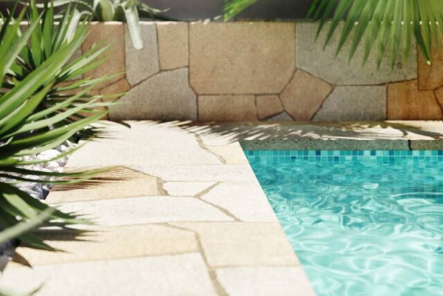 arranjar borda piscina