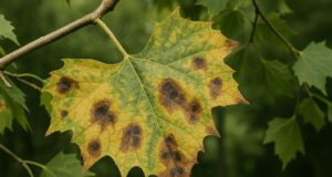 doença antracnose do plátano