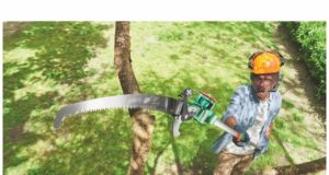 Tesoura de poda telescópica com serra