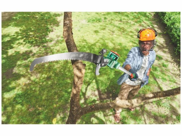 Tesoura de poda telescópica com serra